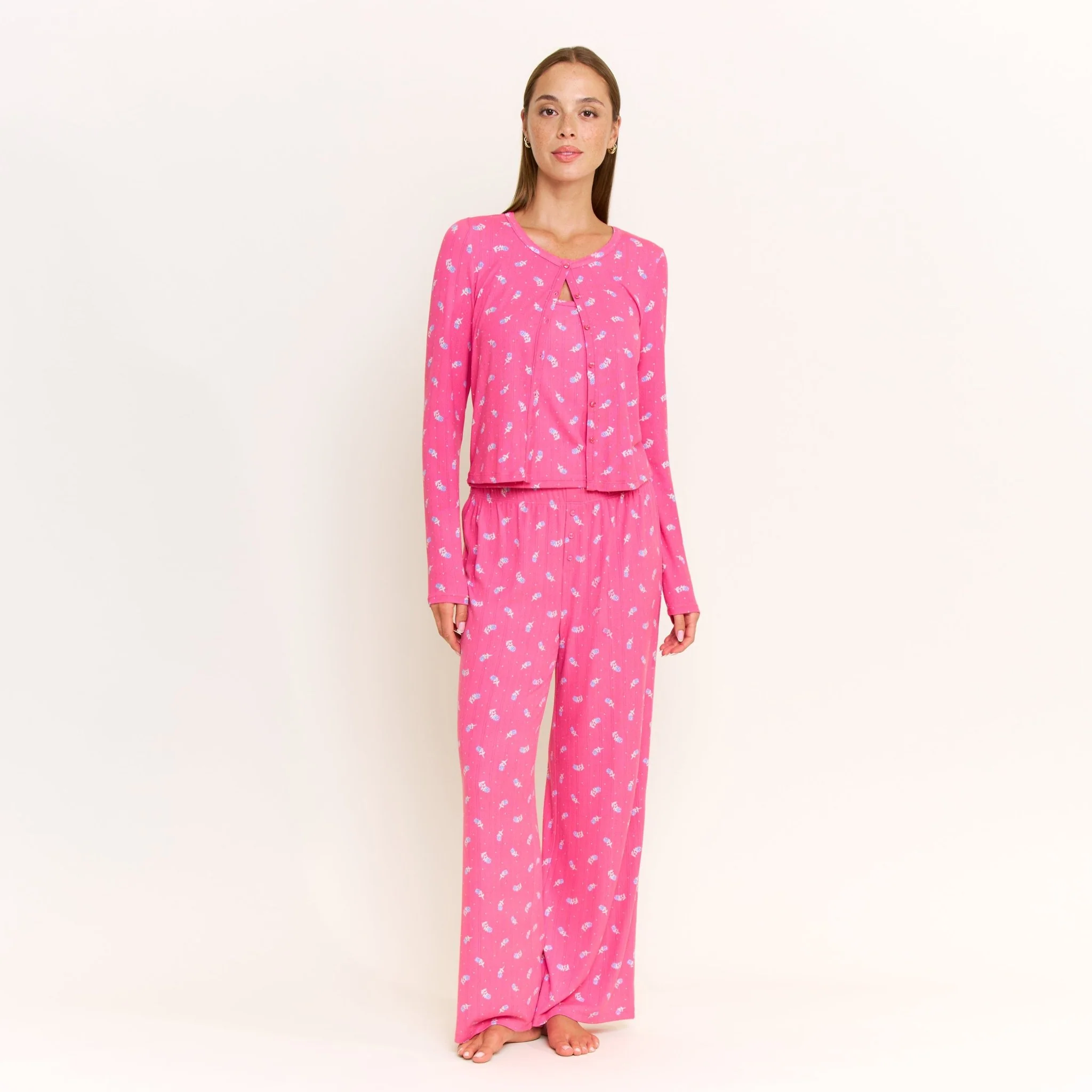Blissful Cardigan in Fuchsia Wild Rose - Image 2