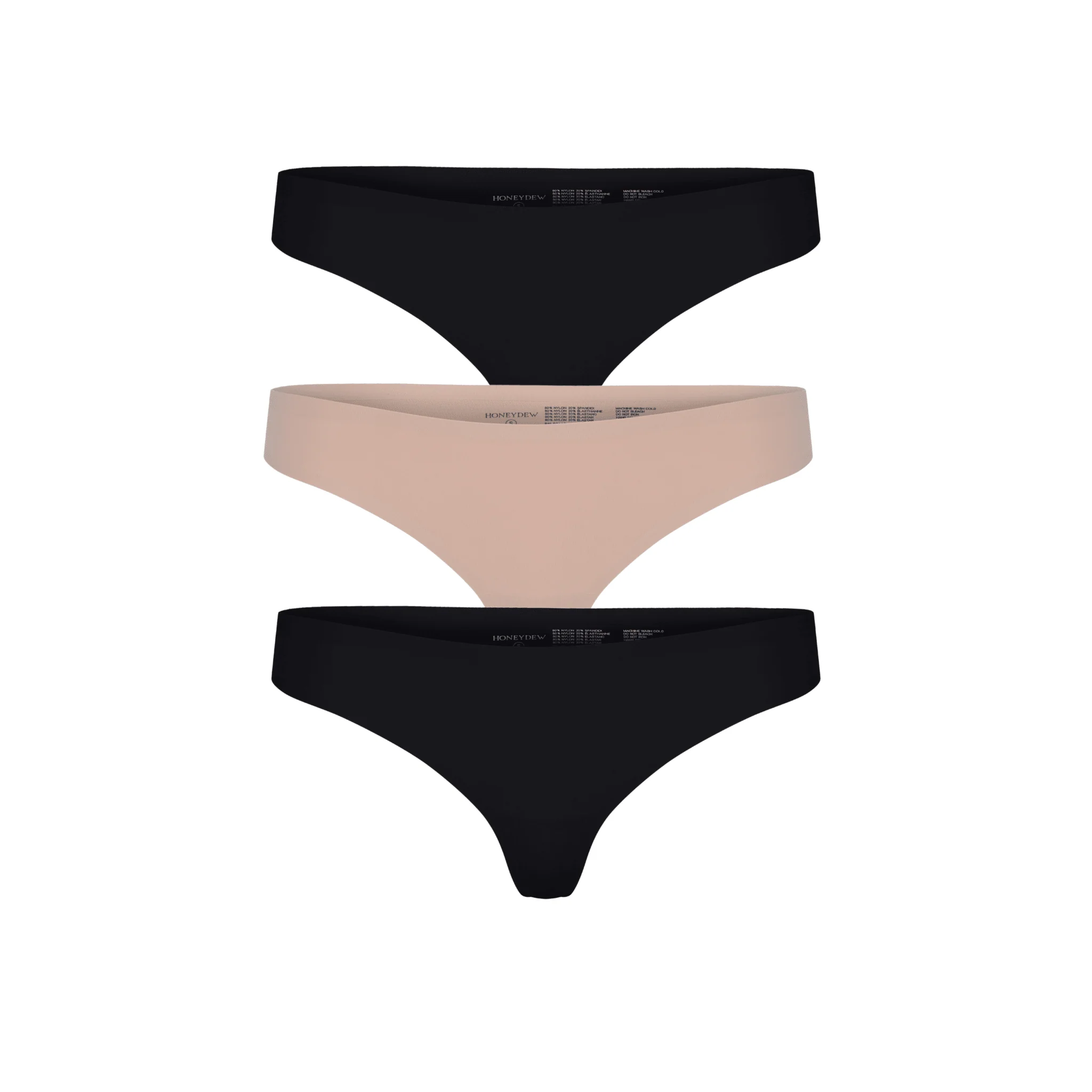 Breeze Luxe Thong 3-Pack in Basics