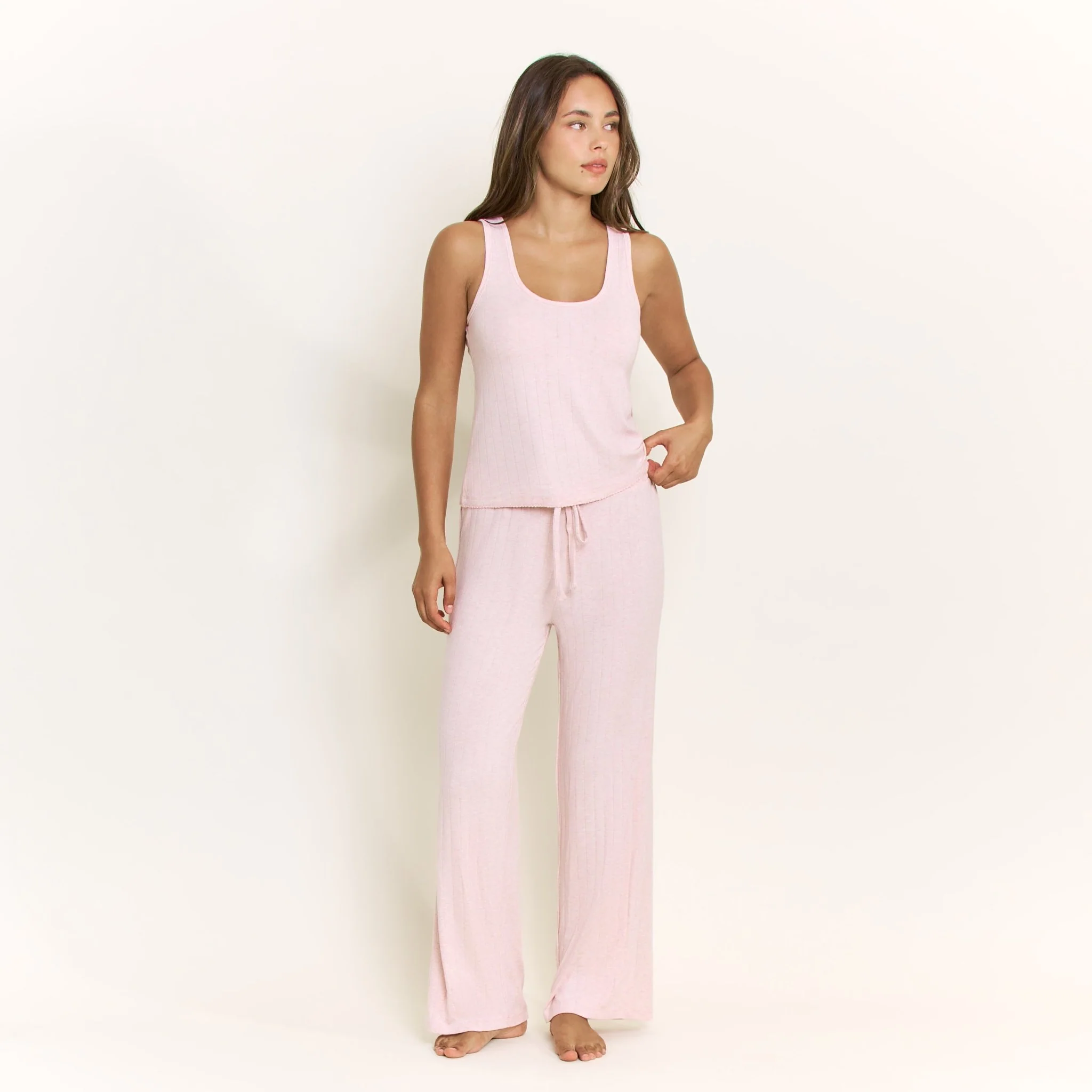 Cloud Modal Pant in Heather Rose Quartz - Image 5