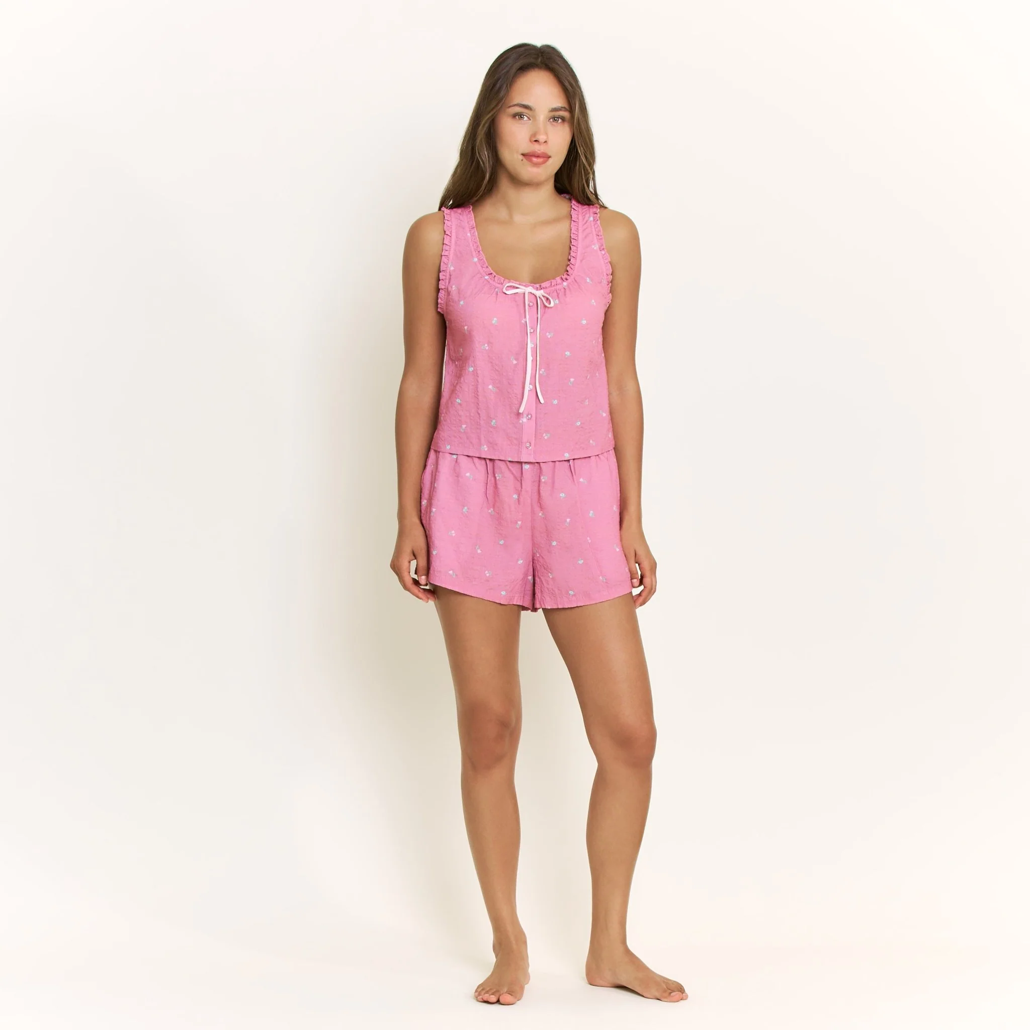 Good Life Tank Shortie Set in Rosy Meadow Ditsy - Image 2