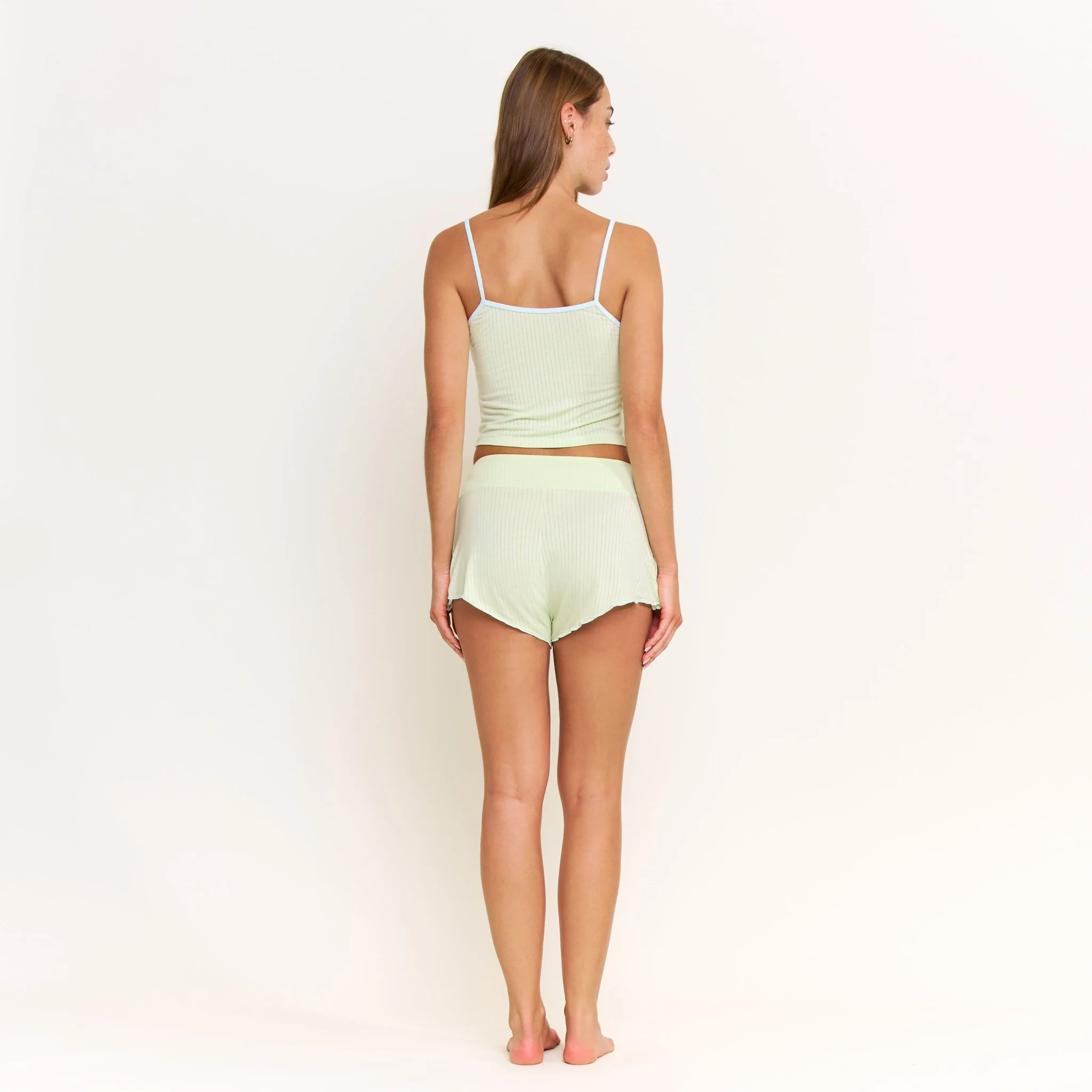 Janelle Cami Shortie Set in Key Lime - Image 3