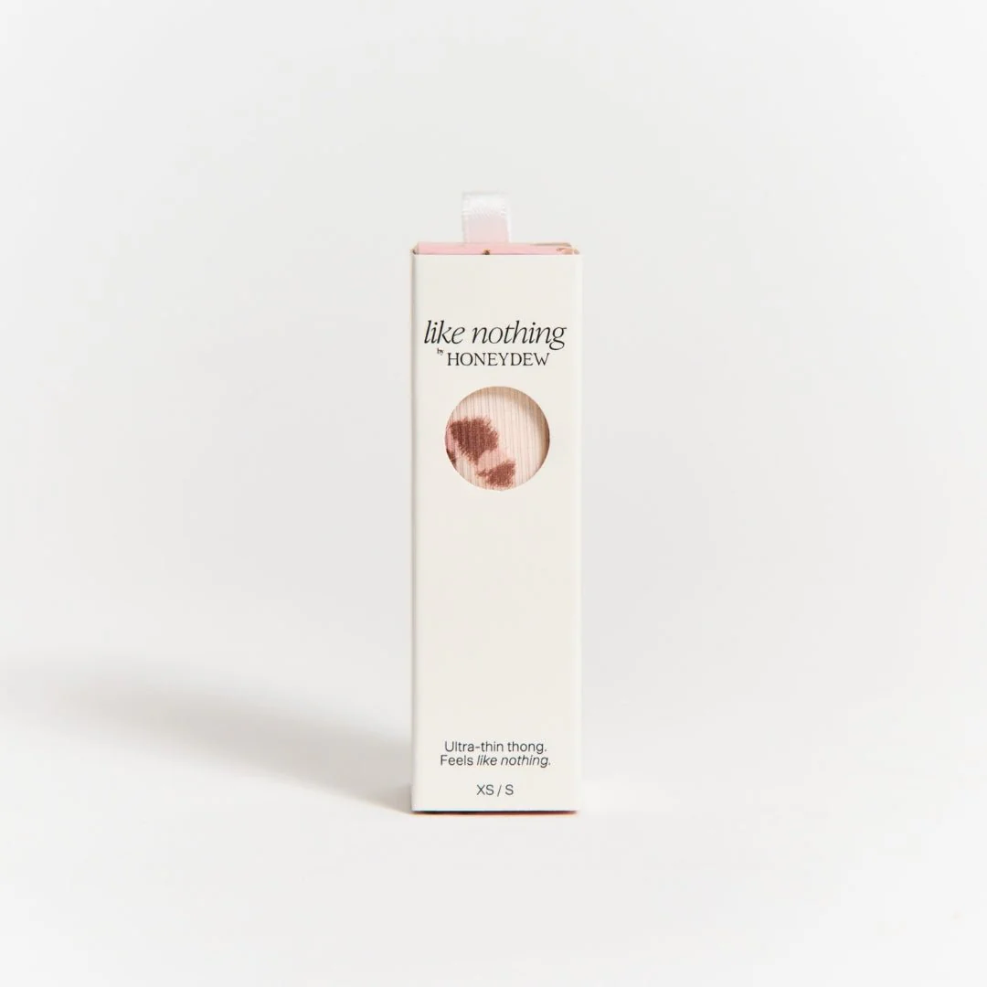 Like Nothing Thong in Powdery Peach Leopard - Image 5