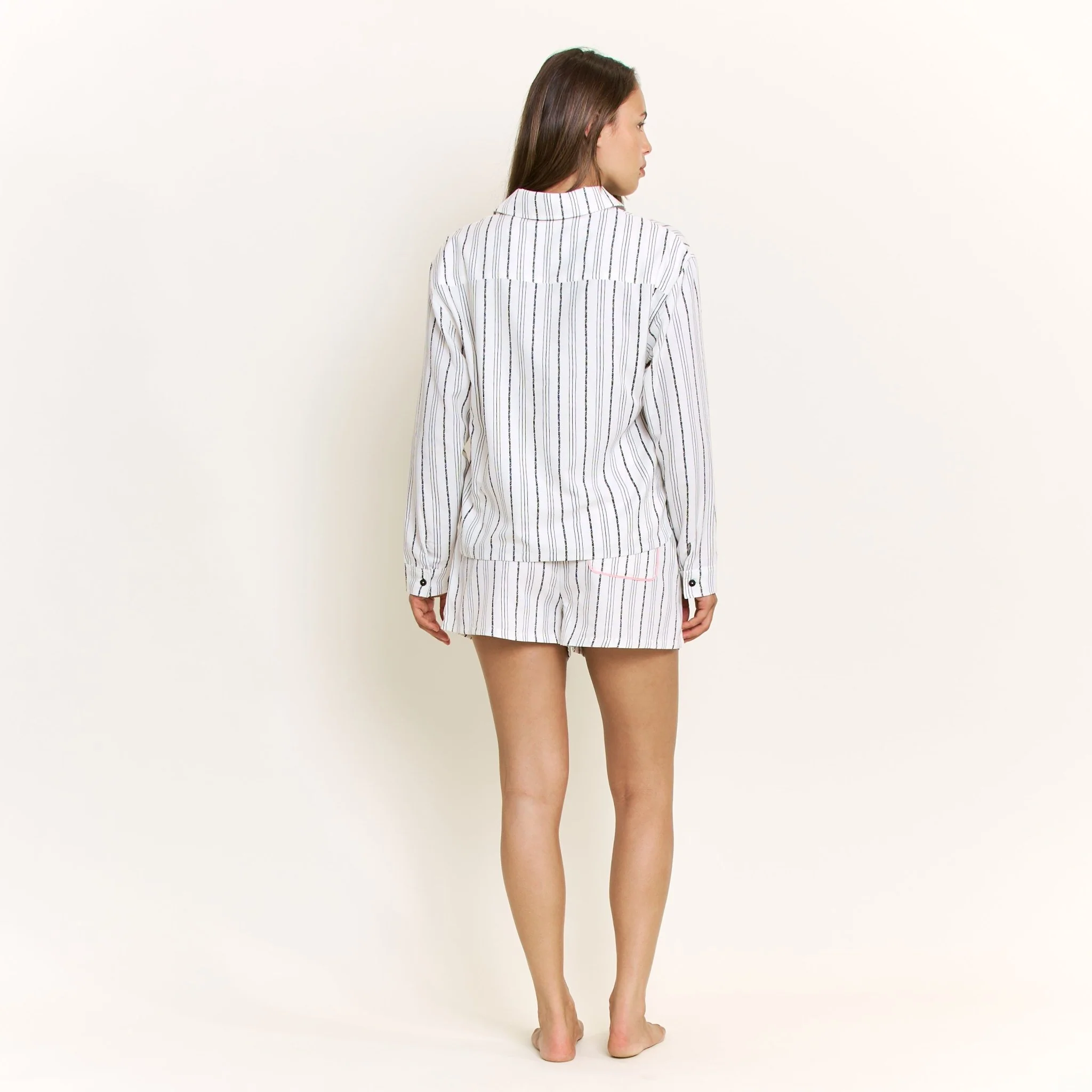 Nap Era Long Sleeve Top in Ivory Stripe - Image 8