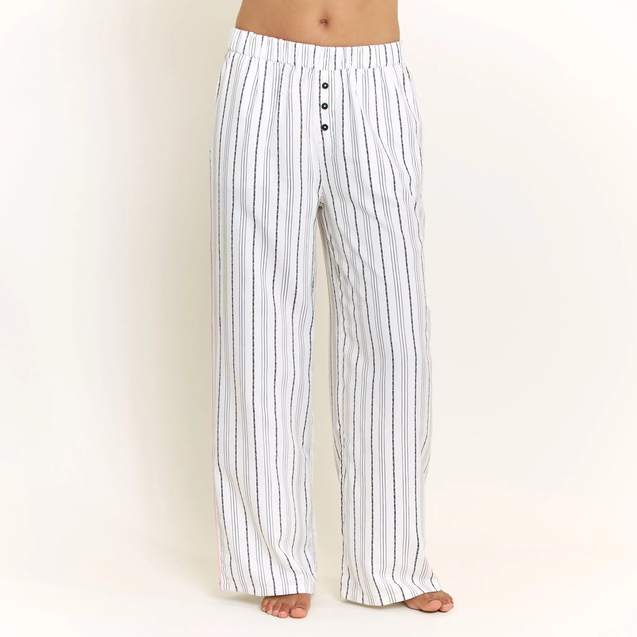 Nap Era Pant in Ivory Stripe