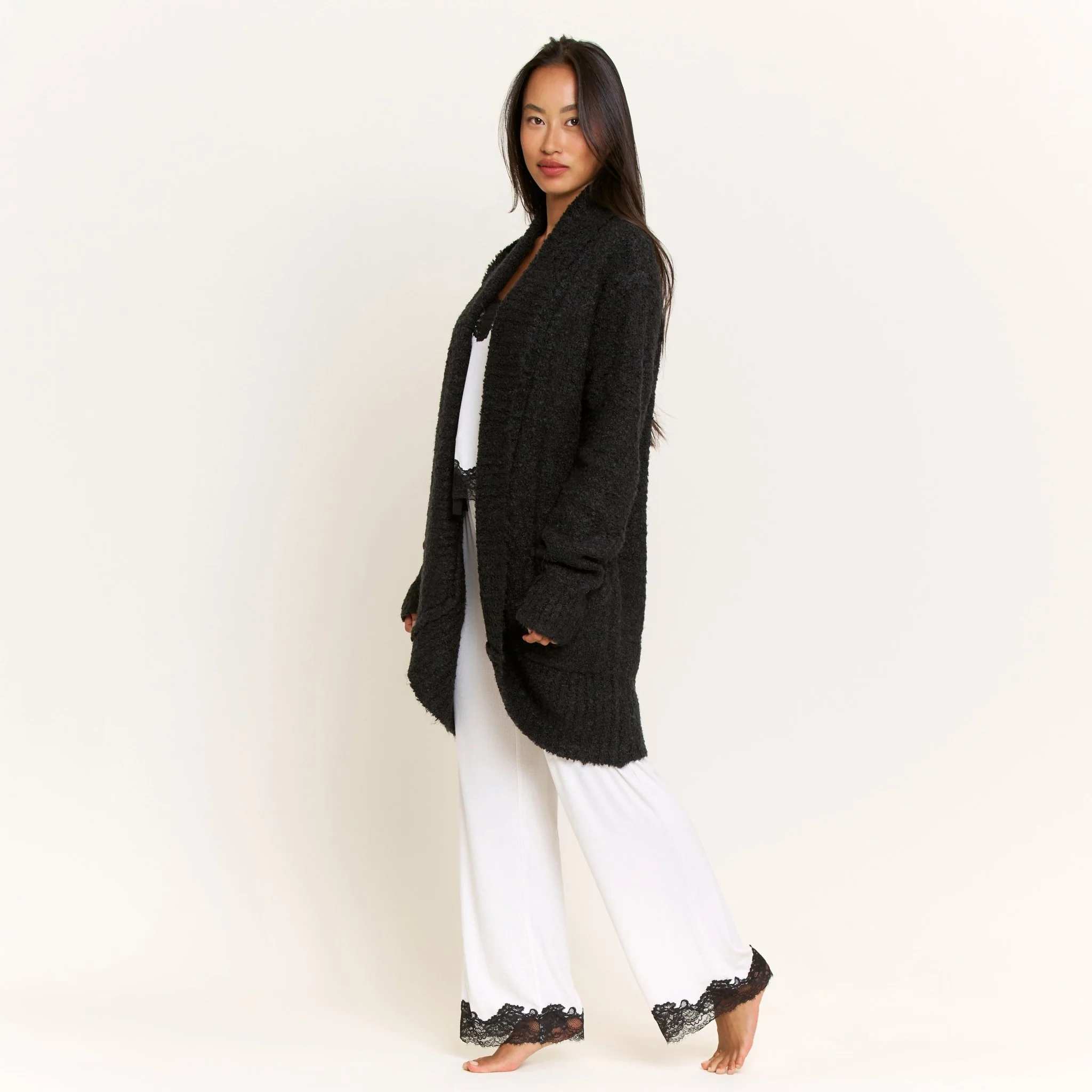 Ready to Relax Cardigan in Black - Image 3