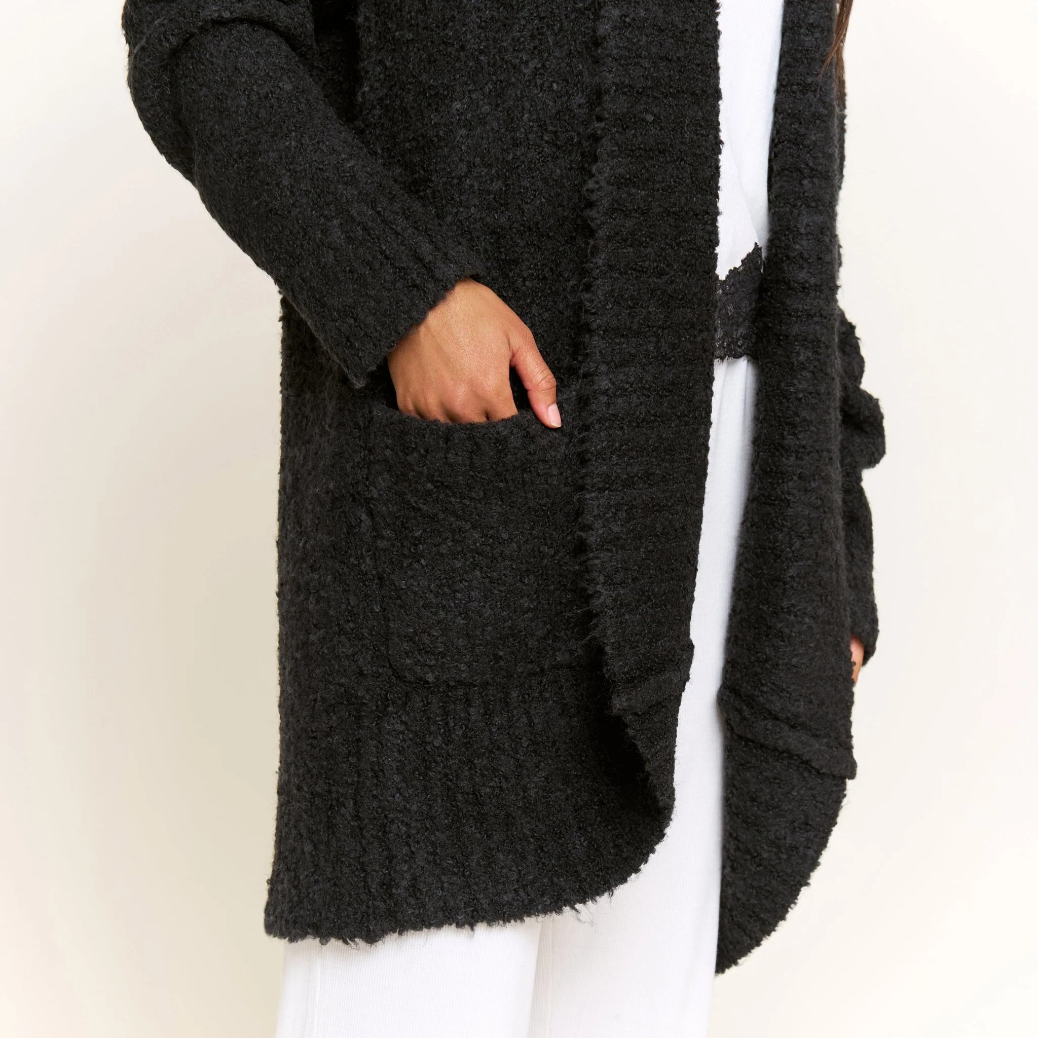 Ready to Relax Cardigan in Black - Image 5