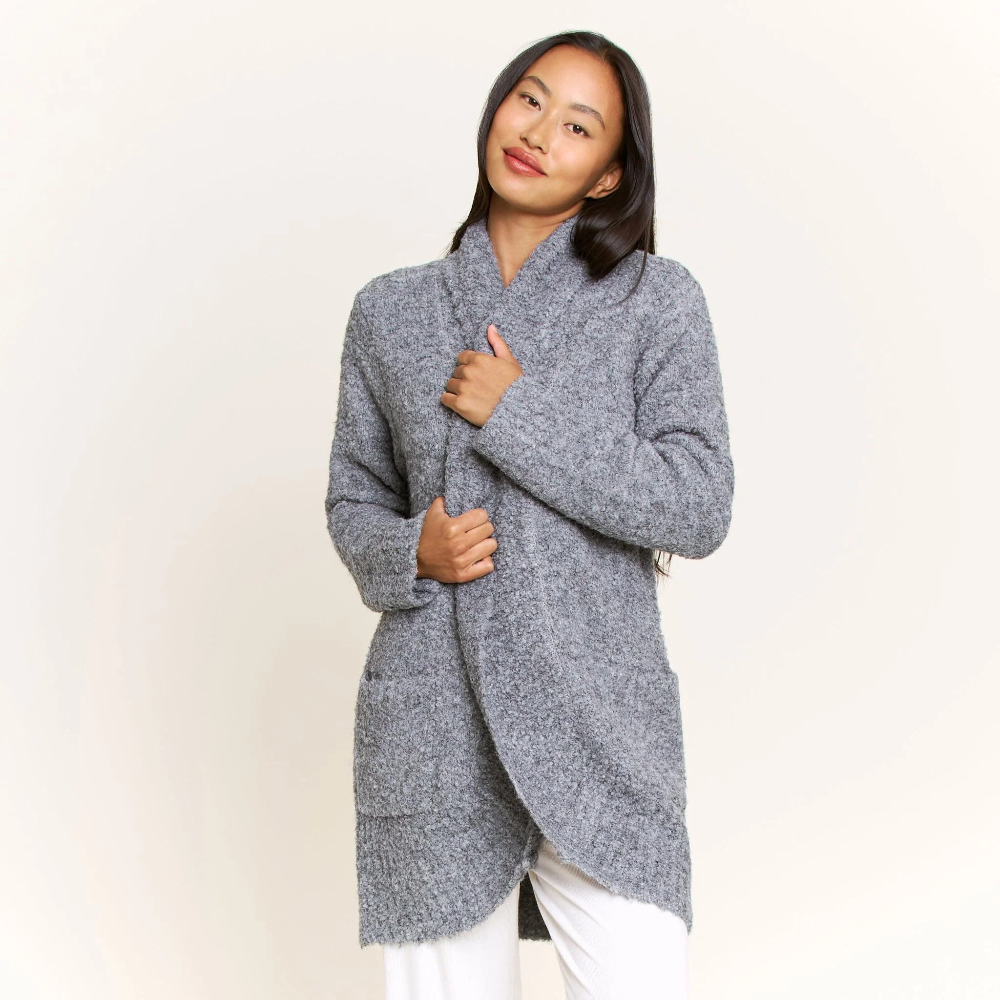 Ready to Relax Cardigan in Heather Grey - Image 6