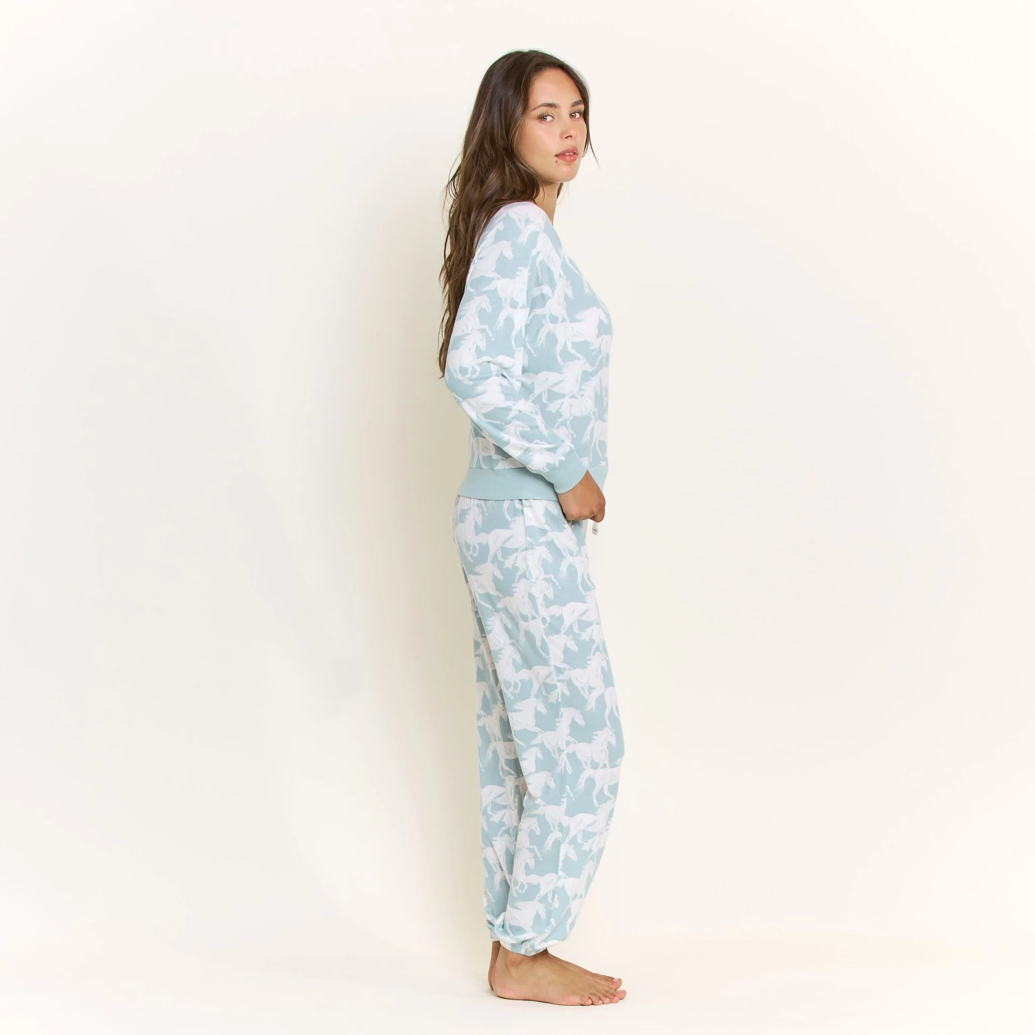 Star Seeker Long Set in Whisper Mint Horses - Image 3