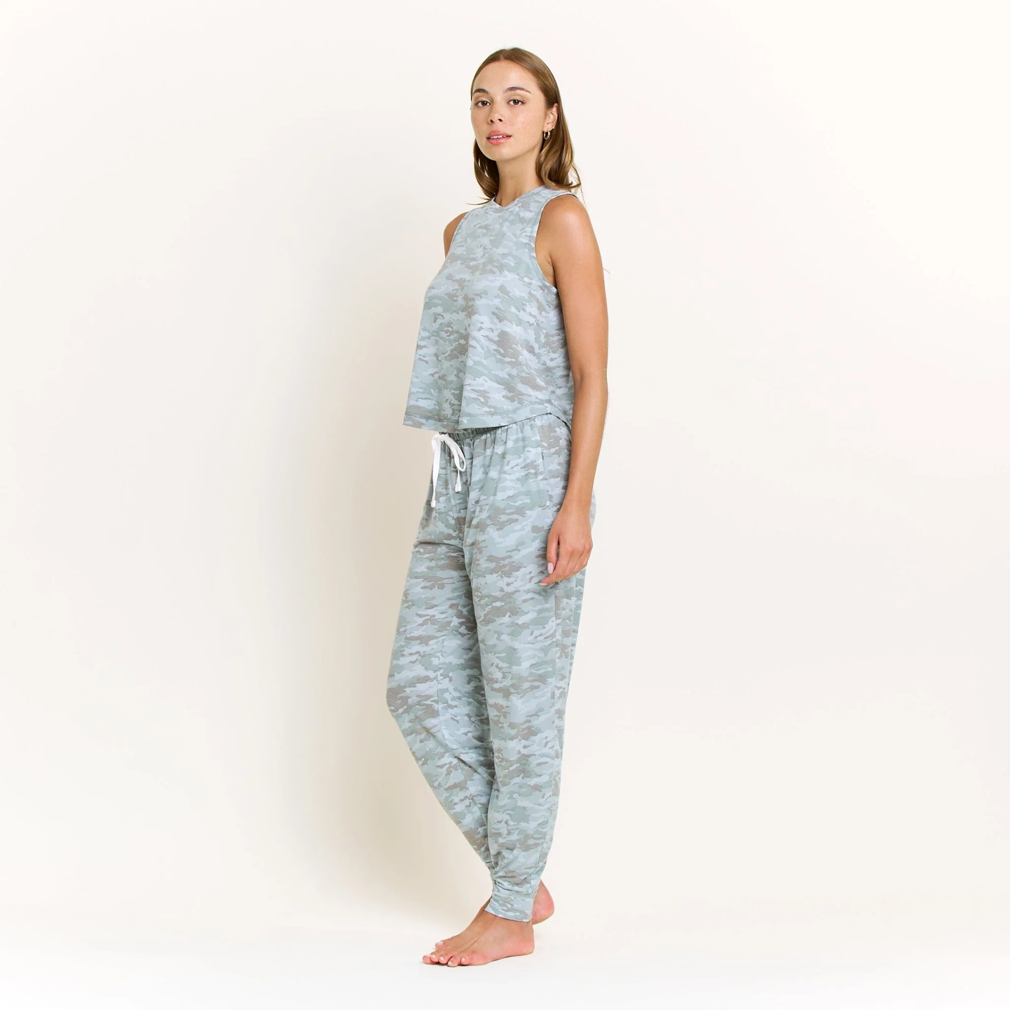 Star Seeker Tank Pant Set in Fern Camo - Image 3