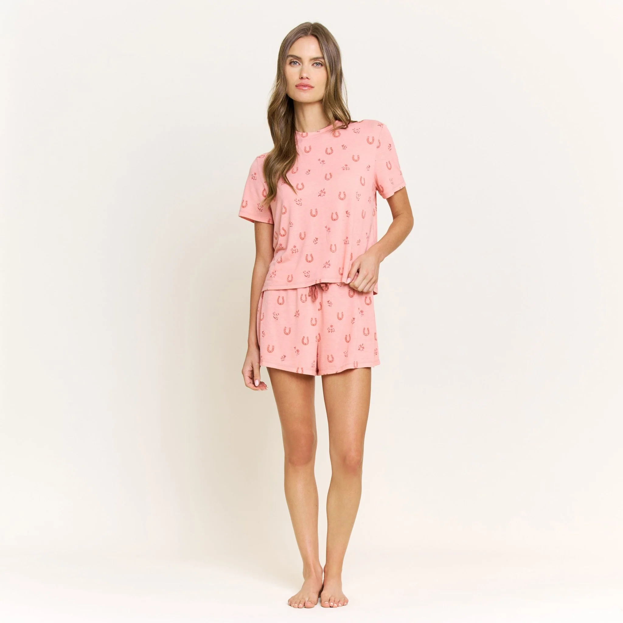 Star Seeker Tee Shortie Set in Dusty Rose Lucky Floral - Image 2