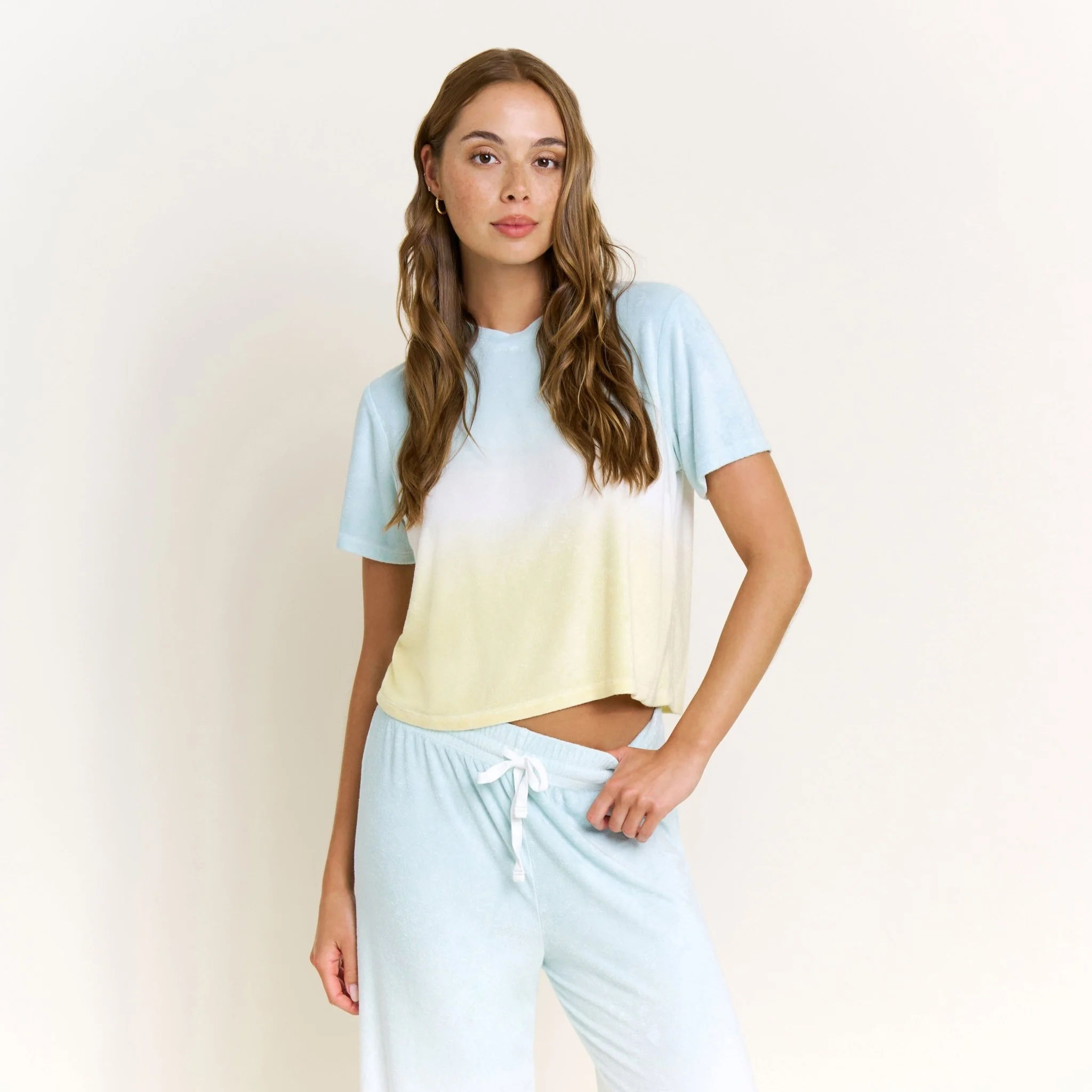 Take A Break Tee Pant Set in Sunrise Dip-Dye - Image 2